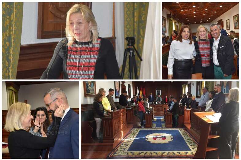 Diferentes momentos del arranque del Pleno (Foto Francisco Javier Santana y TA)